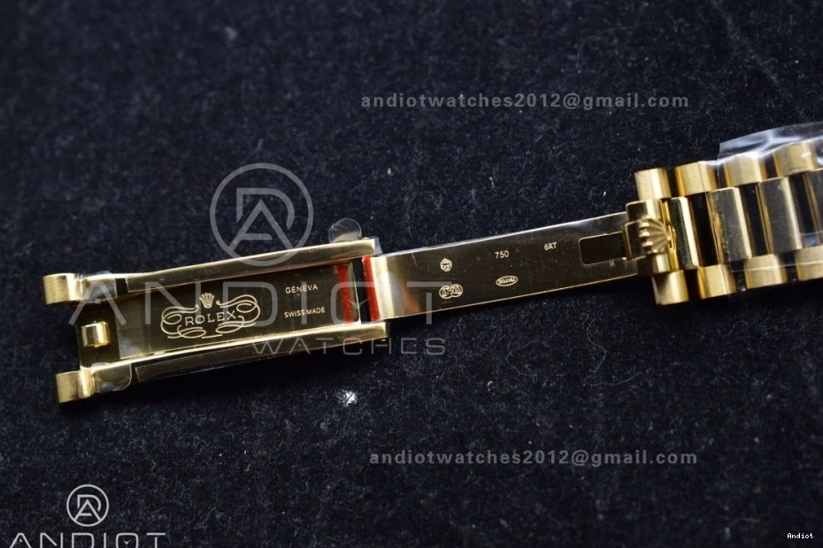 Square Dial 36 DayDate 904L vr3255 Steel V5 President Grey with QF Diamond Bracelet Best on Weight) Edition (Gain YG 0214